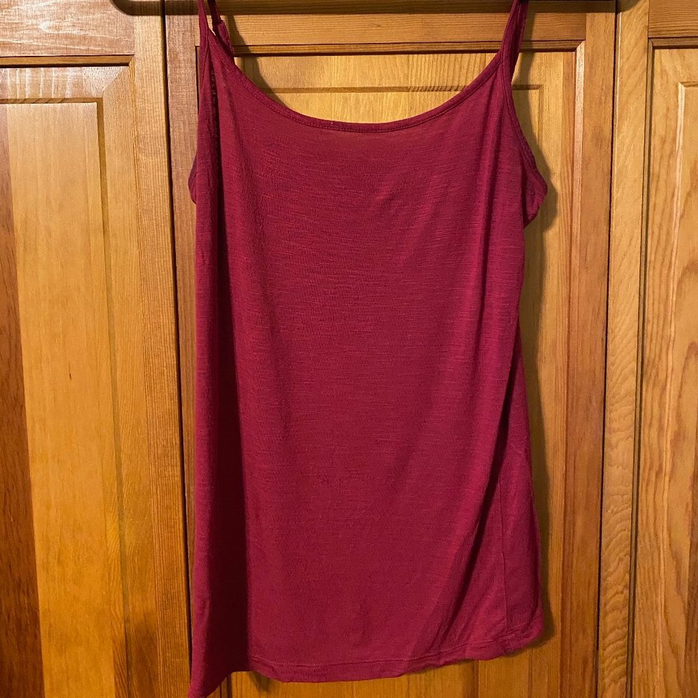 LOFT Maroon Silky Cami